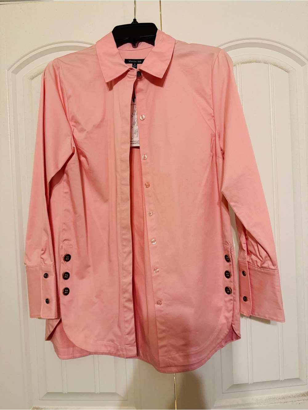 Vision Pink Button-Down Shirt for Women